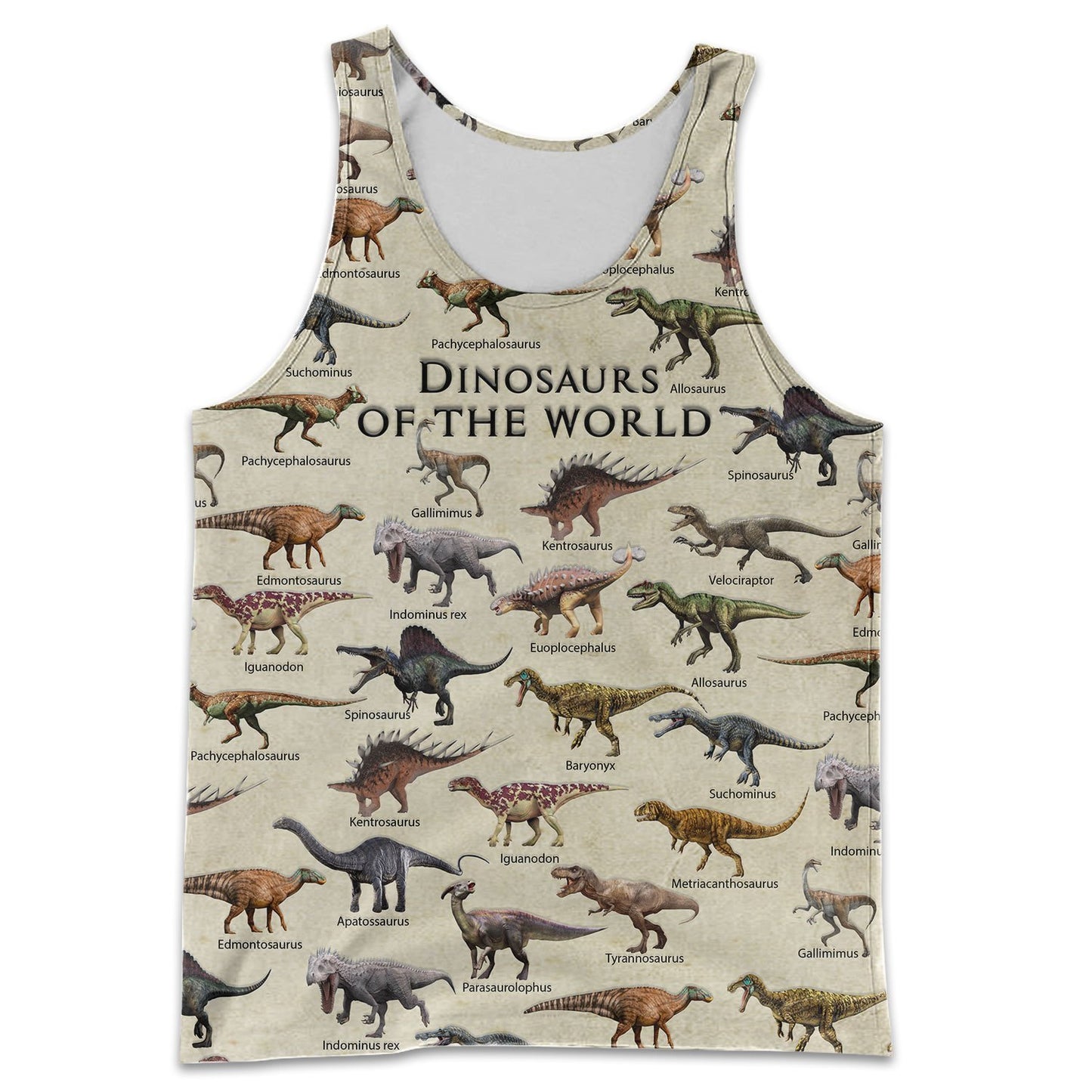 3D All Over Printed Dinosaurs Shirts And Shorts-3D All Over Printed Clothes-HP Arts-Tank Top-S-Vibe Cosy™