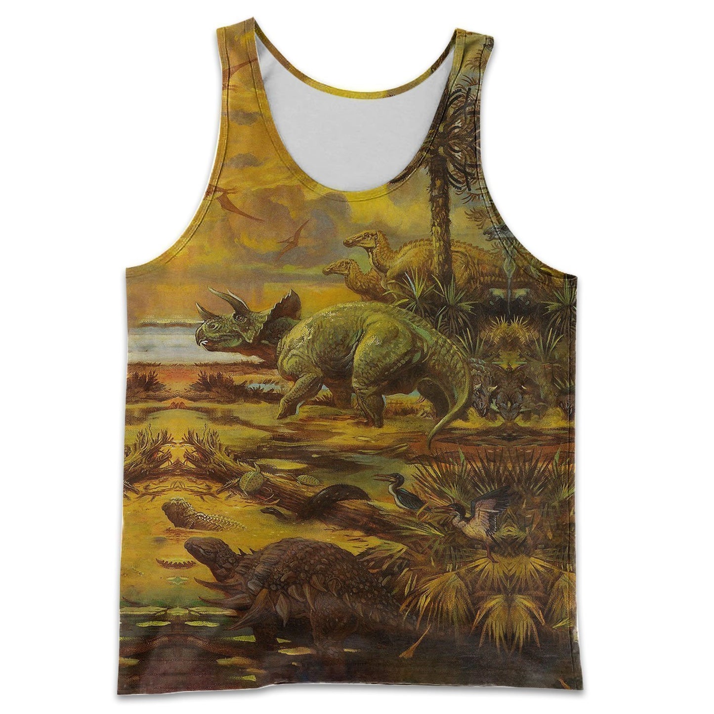 3D All Over Printed Love Dinosaurs Shirts and Shorts-3D All Over Printed Clothes-HP Arts-Tank Top-S-Vibe Cosy™