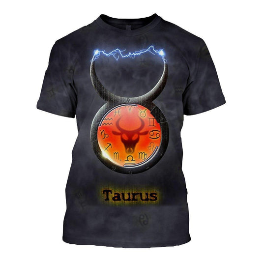 3D ALL OVER PRINTED TAURUS ZODIAC T SHIRT HOODIE NTH150845-Apparel-NTH-T-Shirt-S-Vibe Cosy™