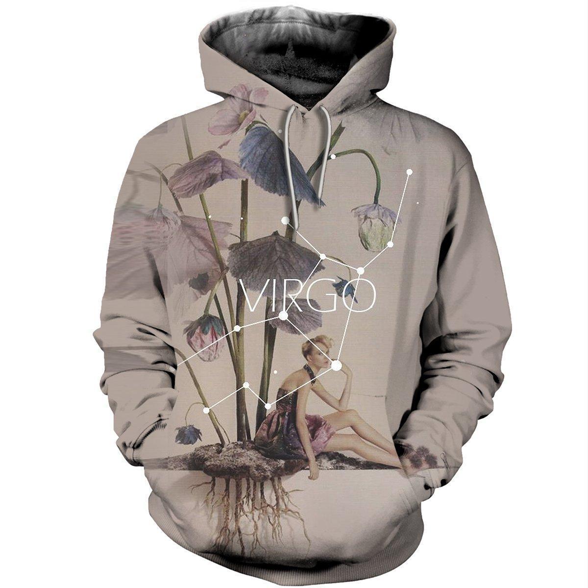 3D ALL OVER PRINTED VIRGO ZODIAC T SHIRT HOODIE NTH150824-Apparel-NTH-Hoodie-S-Vibe Cosy™