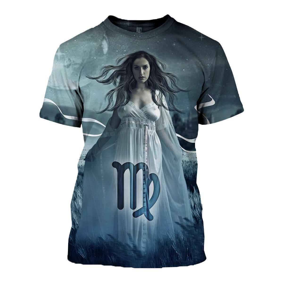 3D ALL OVER PRINTED VIRGO ZODIAC T SHIRT HOODIE NTH150829-Apparel-NTH-T-Shirt-S-Vibe Cosy™