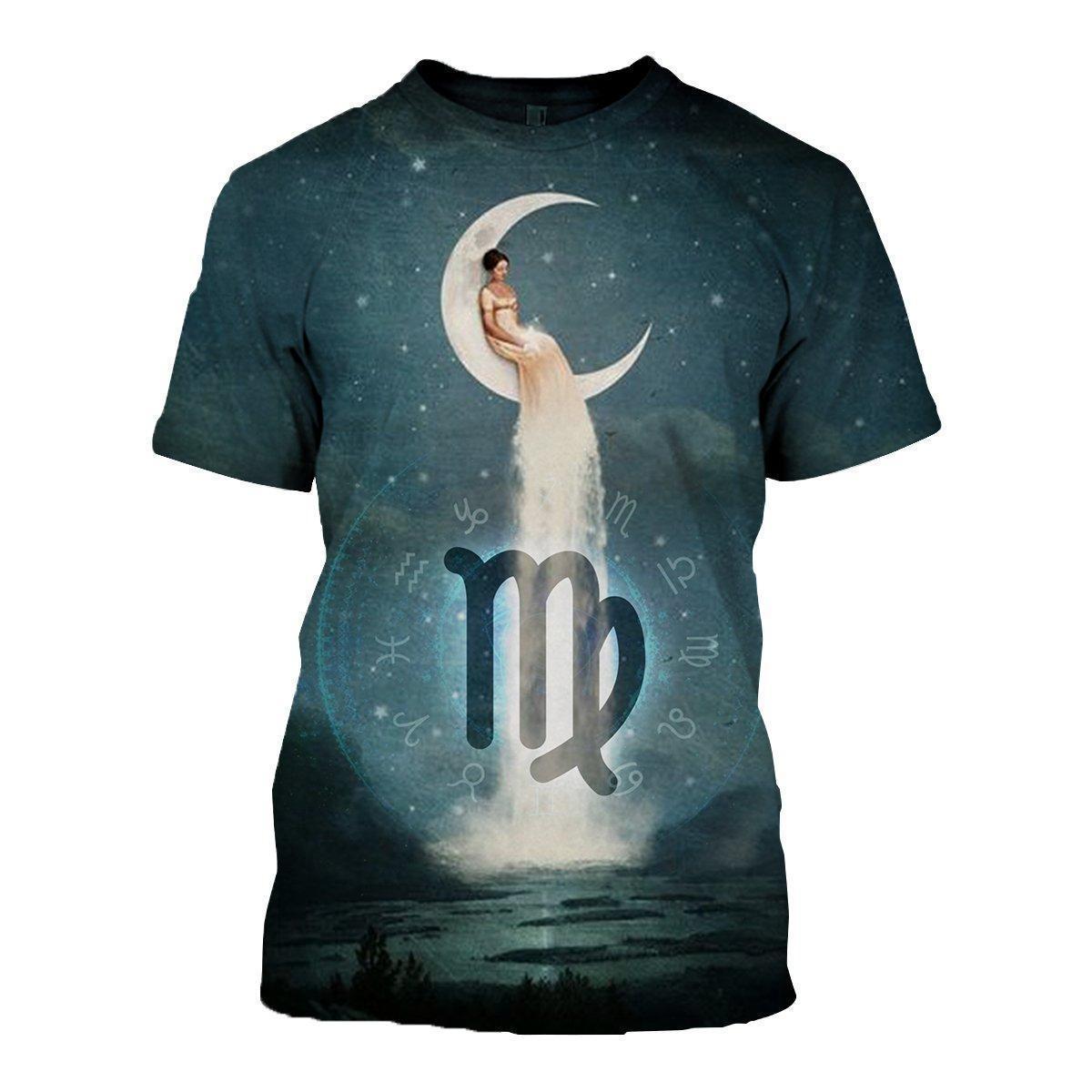 3D ALL OVER PRINTED VIRGO ZODIAC T SHIRT HOODIE NTH150832-Apparel-NTH-T-Shirt-S-Vibe Cosy™