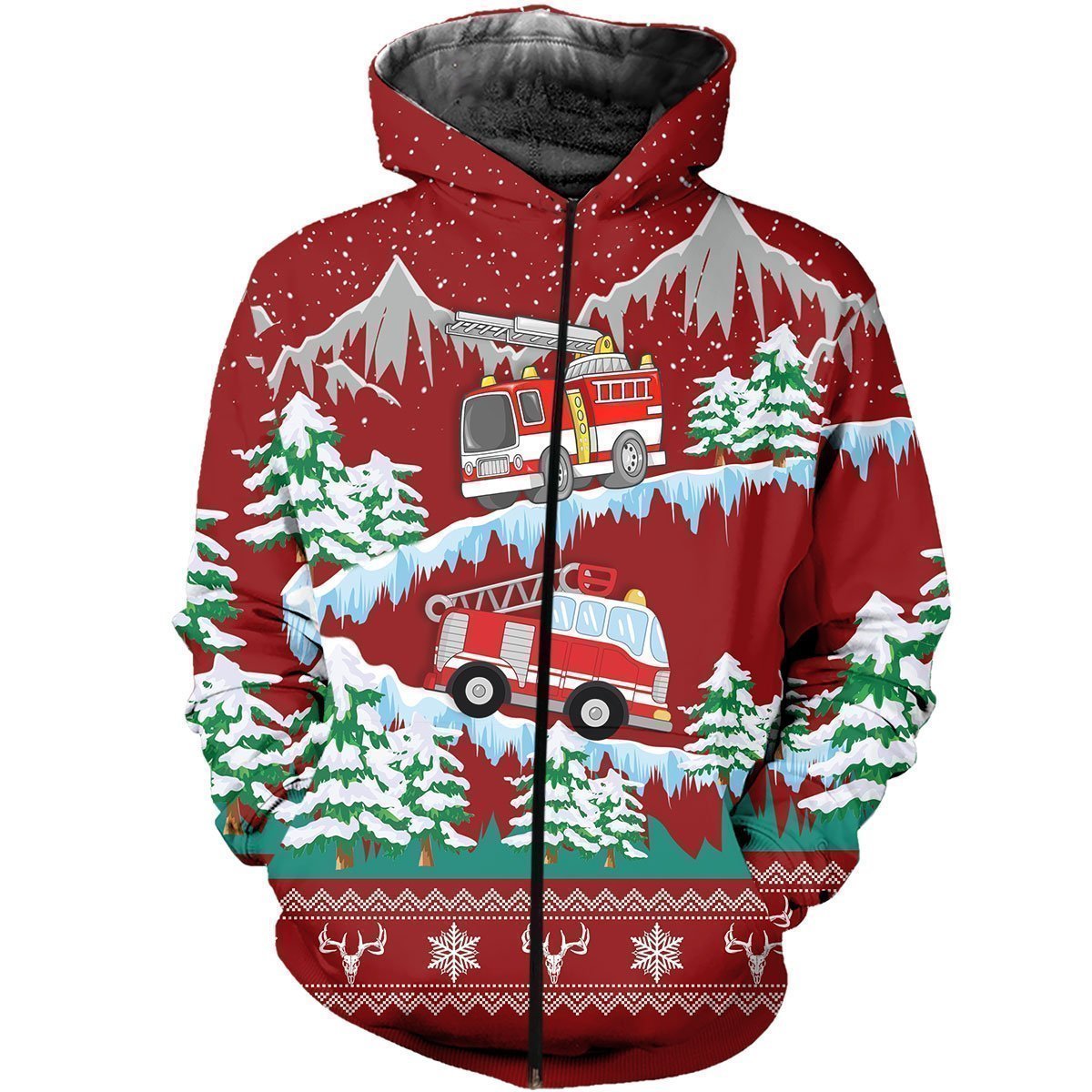 3D All Over Printed Firefighter-Apparel-HP Arts-ZIPPED HOODIE-S-Vibe Cosy™