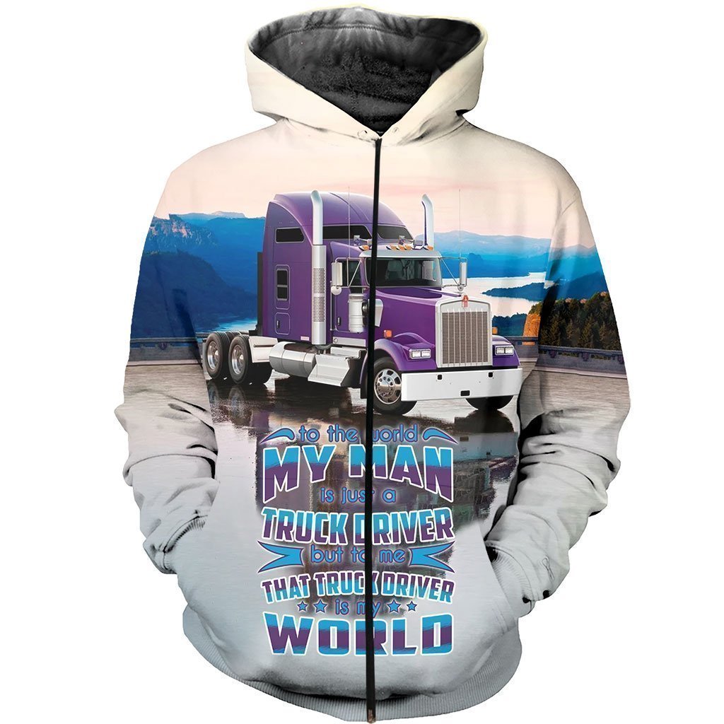 3D All Over Printed Truck Shirt-Apparel-6teenth World-ZIPPED HOODIE-S-Vibe Cosy™