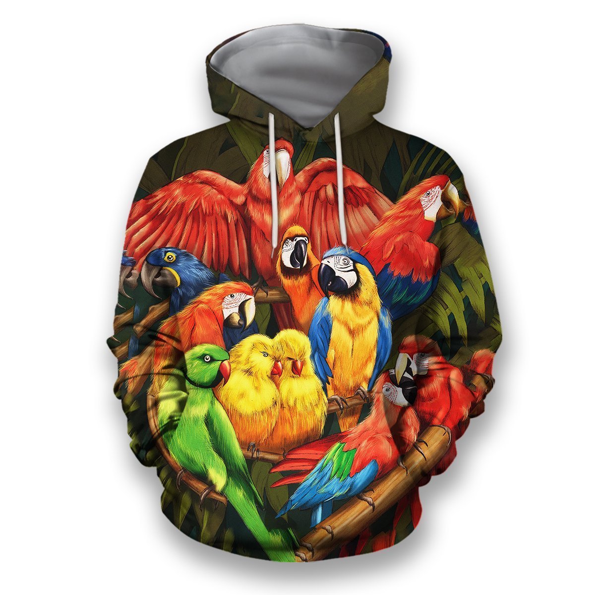 3D Printed Parrots Tops PHL1152-Apparel-PHL-Hoodies-S-Vibe Cosy™