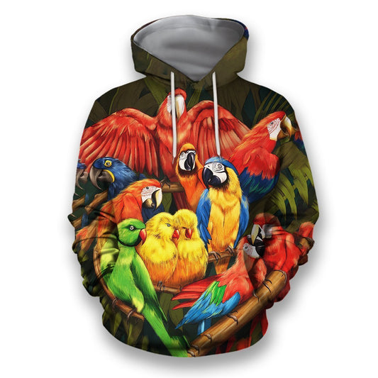 3D Printed Parrots Tops PHL1152-Apparel-PHL-Hoodies-S-Vibe Cosy™