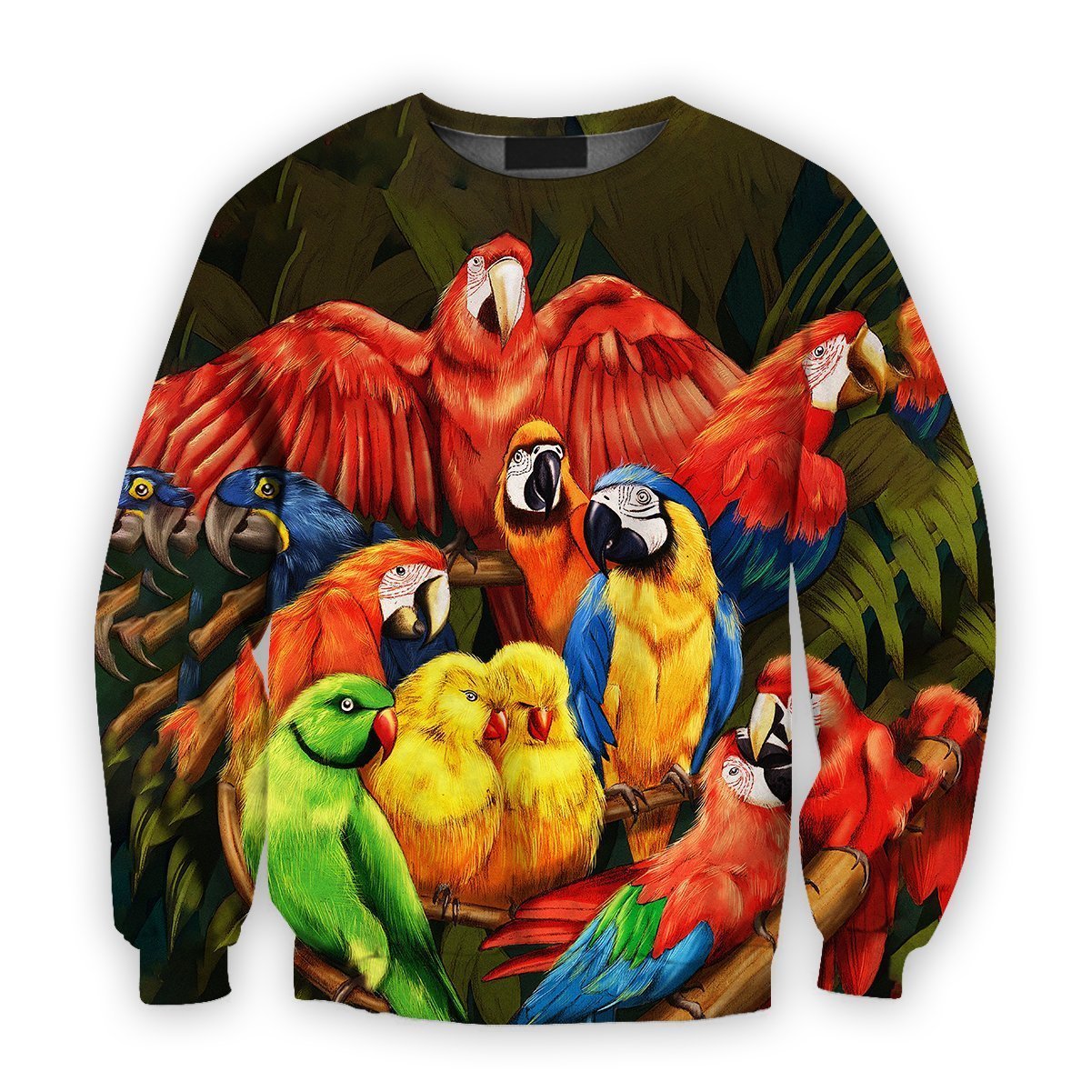 3D Printed Parrots Tops PHL1152-Apparel-PHL-Sweatshirt-S-Vibe Cosy™