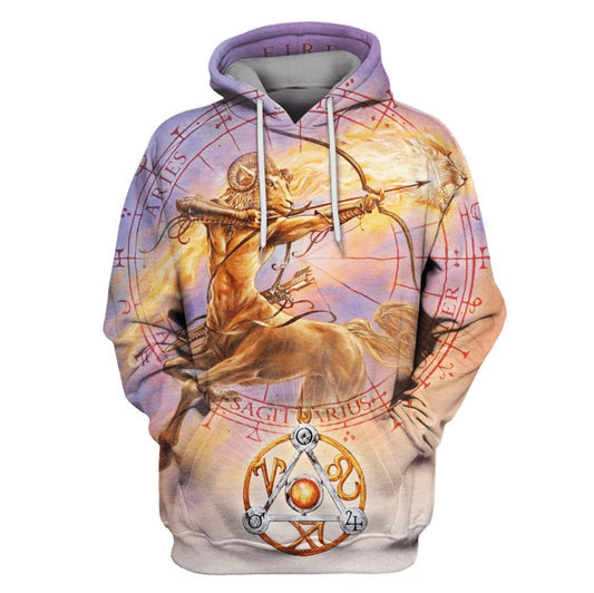 3D Zodiac Sagittarius Hoodie NTH150811-Apparel-NTH-Hoodie-S-Vibe Cosy™