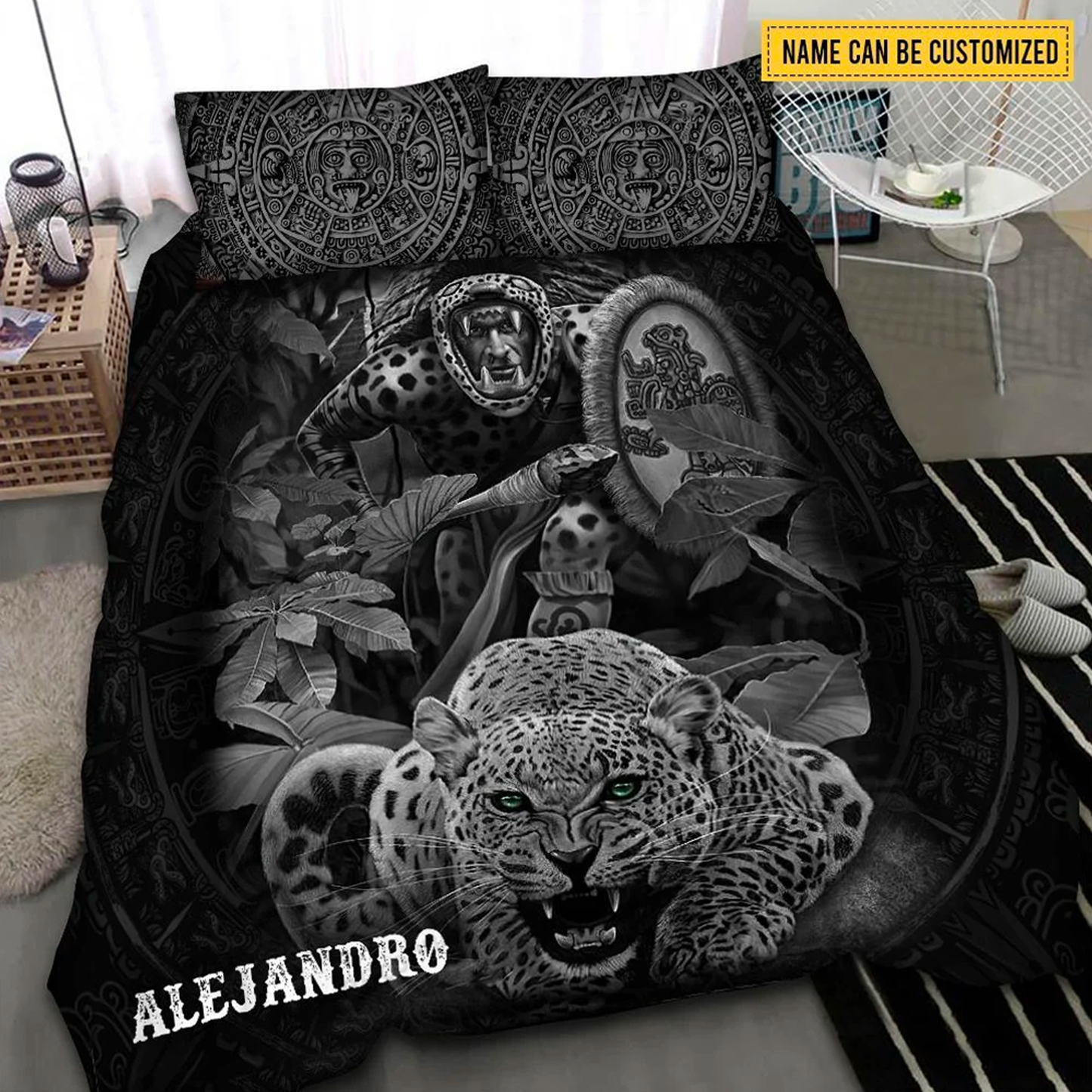 Personalized Name Aztec Mexico 3D Printed Bedding Set DQB08102104
