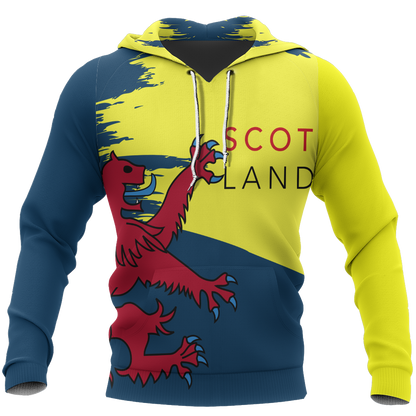 Scotland Lion Painting Pullover Hoodie-Apparel-HD09-Hoodie-S-Vibe Cosy™
