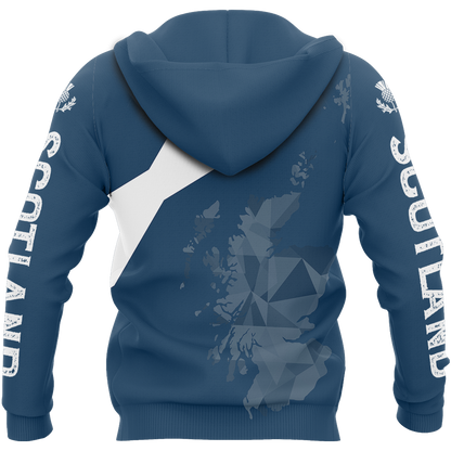 Scotland Map Polygon Style Pullover Hoodie NNK 1508-Apparel-PL8386-Zip Hoodie-S-Vibe Cosy™