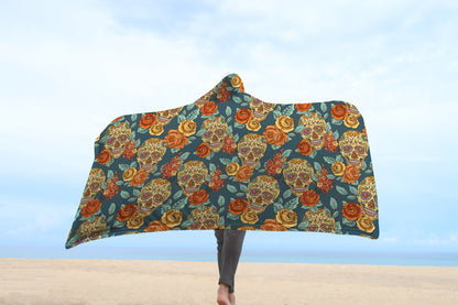 Sugar Skull Hooded Blanket DA081520201