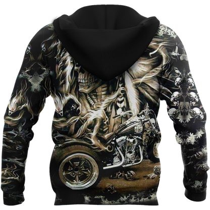Skull Motorbike Hoodie 3D All Over Printed Shirts For Men HHT21072006-Apparel-LAM-Hoodie-S-Vibe Cosy™