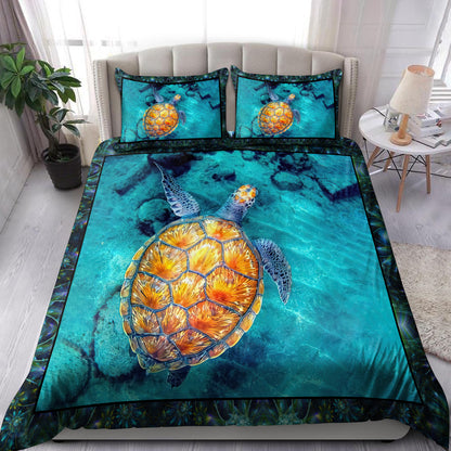 Premium Blue Ocean Turtle Bedding Set