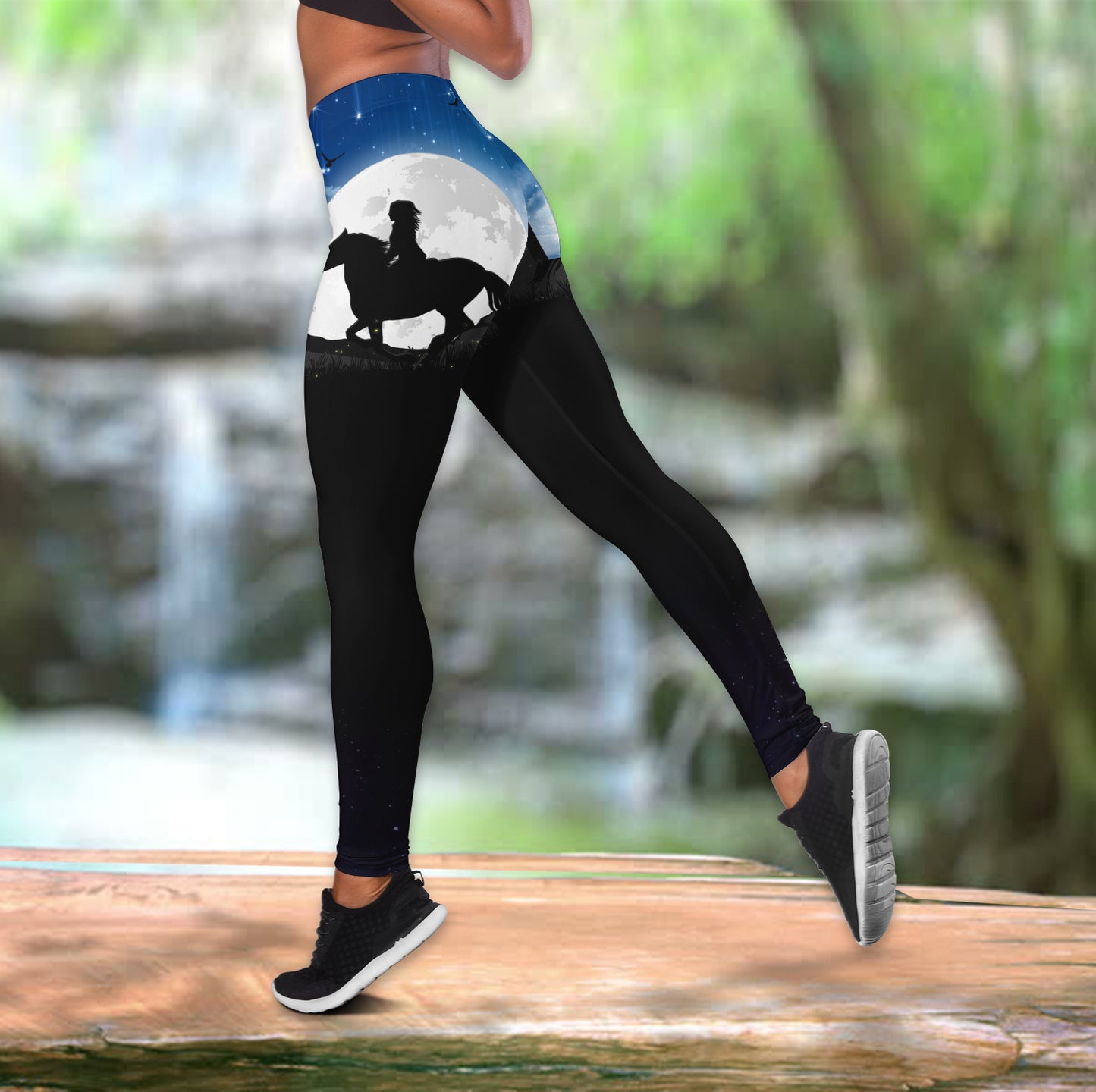On A Dark Desert Highway Horseback Riding Combo Tank + Legging DQB08132002
