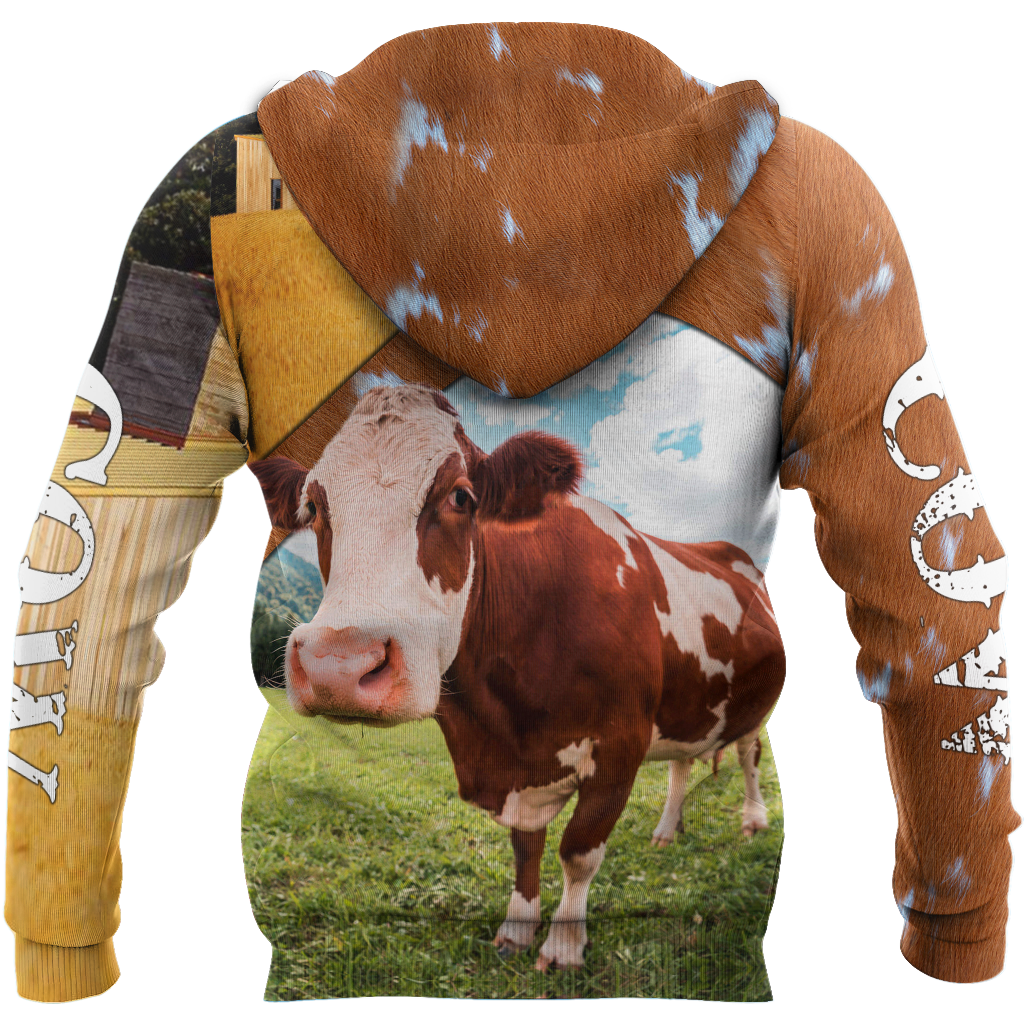 Lovely Cow 3D All Over Printed Shirts For Men And Woman