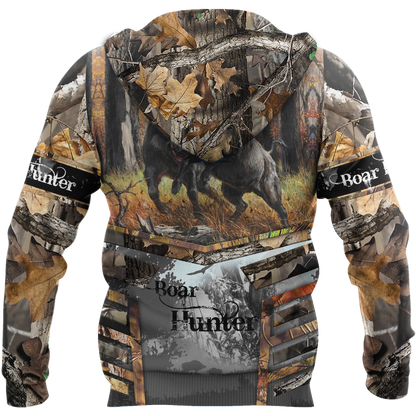 Great Boar Hunting Camo 3D All Over Print  Hoodie DL2022002S
