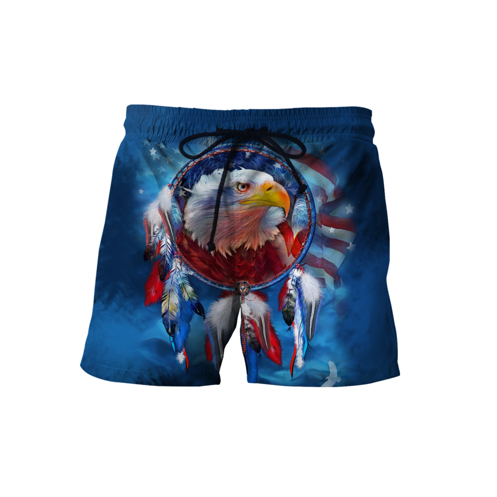 Eagle American Flag 3D All Over Printed Shirts For Men & Women-Apparel-TA-Shorts-S-Vibe Cosy™