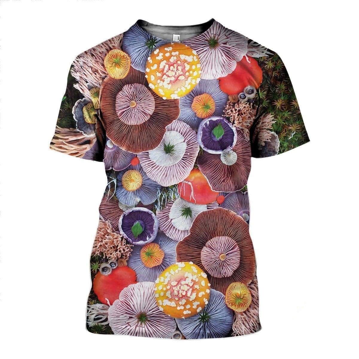 3D ALL OVER PRINTED MUSHROOM SHIRTS-Apparel-NTH-T-Shirt-S-Vibe Cosy™