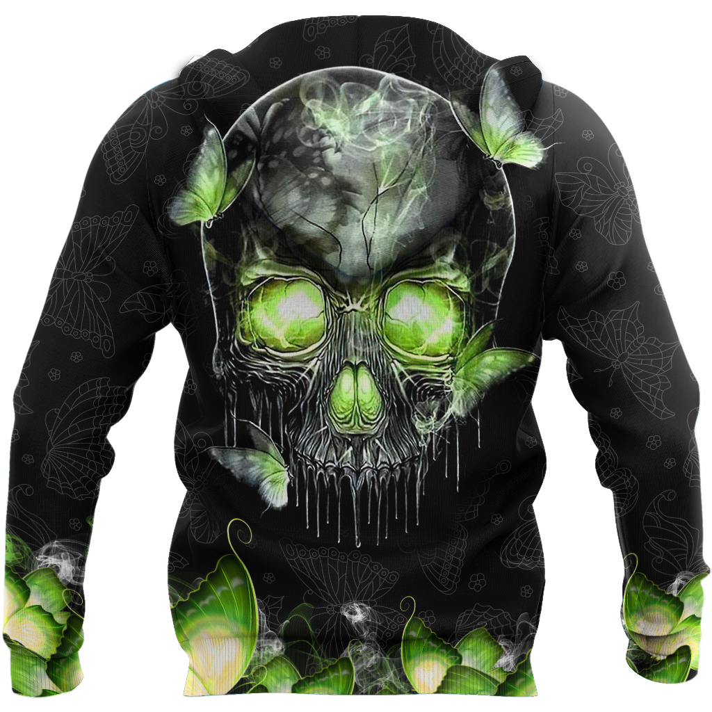 Butterfly Love Skull red 3D all over printed for man and women QB06152001-Apparel-PL8386-Hoodie-S-Vibe Cosy™
