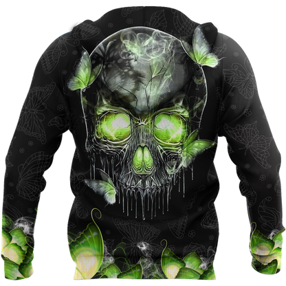 Butterfly Love Skull red 3D all over printed for man and women QB06152001-Apparel-PL8386-Hoodie-S-Vibe Cosy™