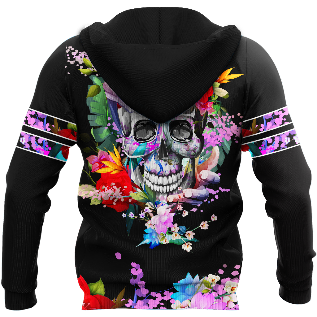 Rose Love Skull 3D all over printed for man and women QB05252003-Apparel-PL8386-Hoodie-S-Vibe Cosy™