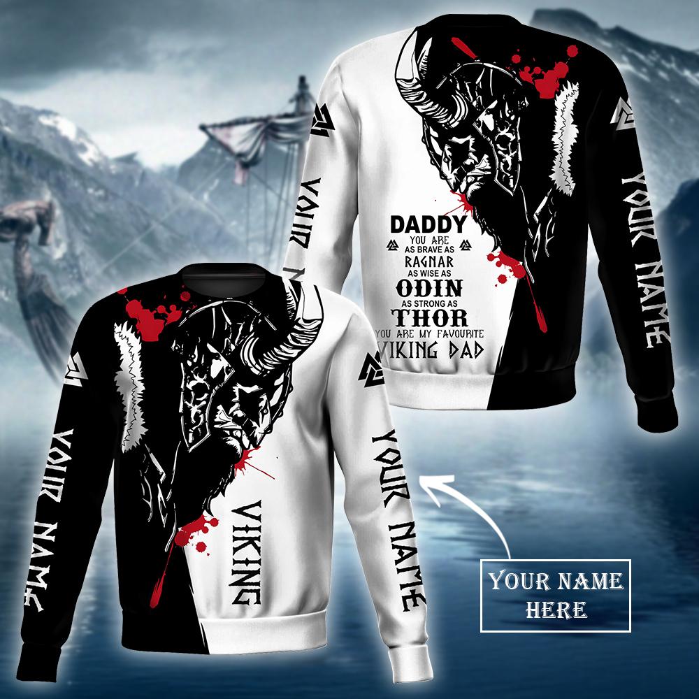 Vikings Dad 3D All Over Printed Shirts For Men and Women-Apparel-HP Arts-Sweatshirt-S-Vibe Cosy™