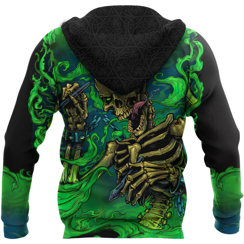 Skull get high 3D all over printed for man and women-Apparel-PL8386-Zipped Hoodie-S-Vibe Cosy™
