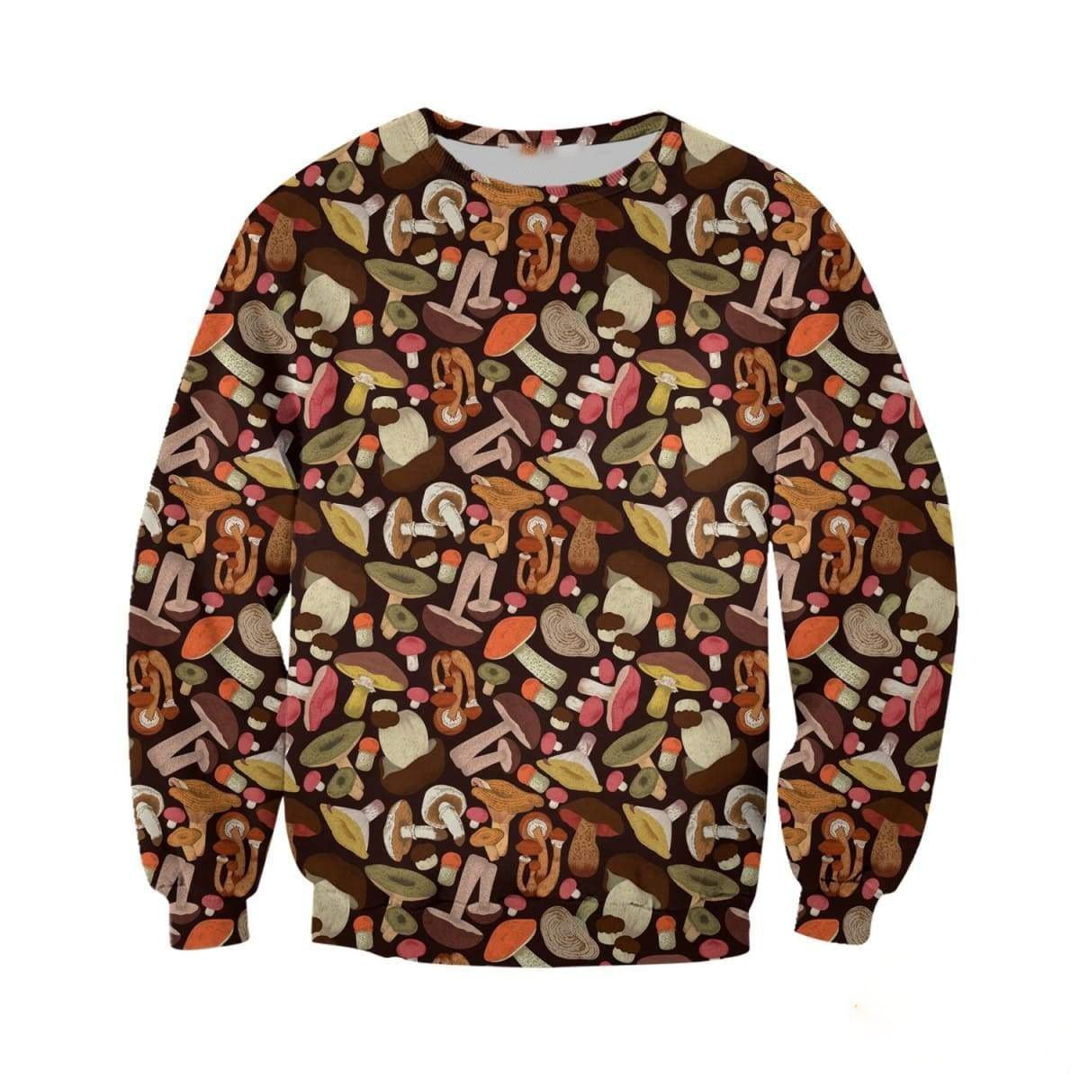 EDIBLE MUSHROOMS 3D ALL OVER PRINTED SHIRTS-Apparel-NTH-Sweatshirt-S-Vibe Cosy™
