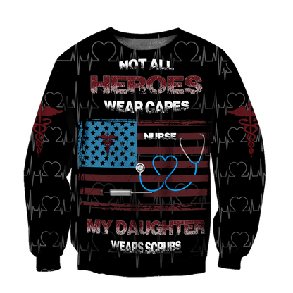 All Over Printed My Daughter Is A Nurse Hoodie DA140920201-MEI