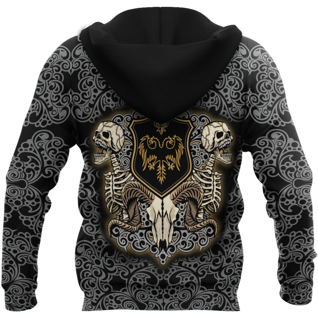 Gothic sign with skull and skeleton 3D all over printed for men and women HHT14082004