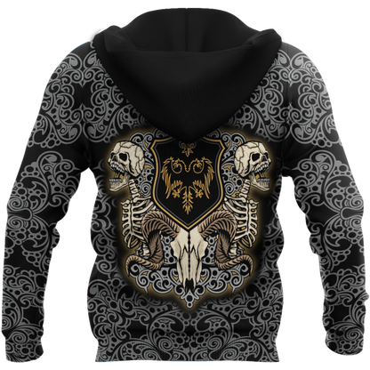 Gothic sign with skull and skeleton 3D all over printed for men and women HHT14082004