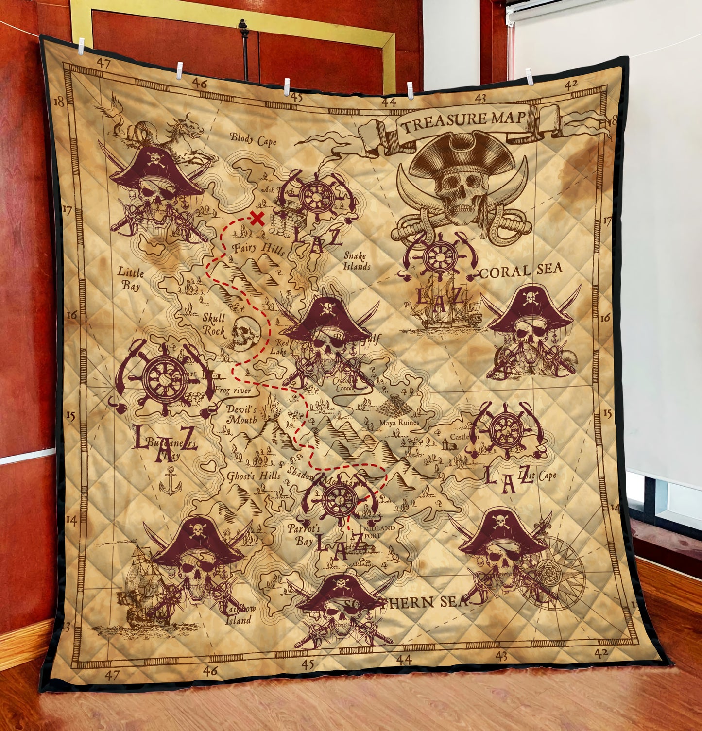 Caribbean Map Quilt