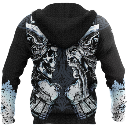 Love beer skull & viking 3D all over printed for man and women-Apparel-PL8386-Hoodie-S-Vibe Cosy™