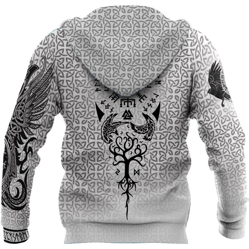 Viking Vegvisir Circle Hoodie-Apparel-HP Arts-Zipped Hoodie-S-Vibe Cosy™