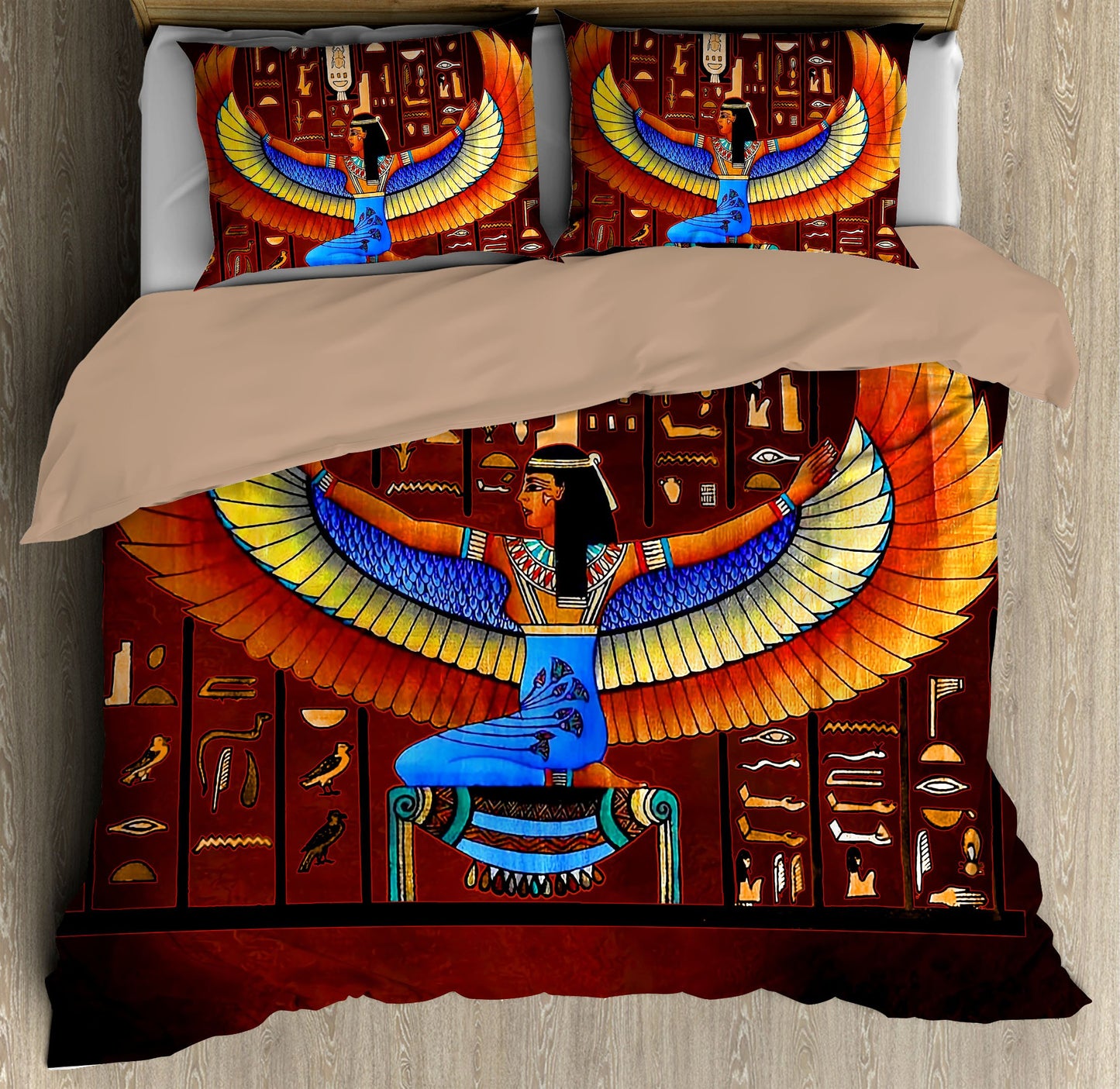 Ancient Egyptian Ma'at Bedding Set HHT26062004-Bedding-MP-Twin-Vibe Cosy™