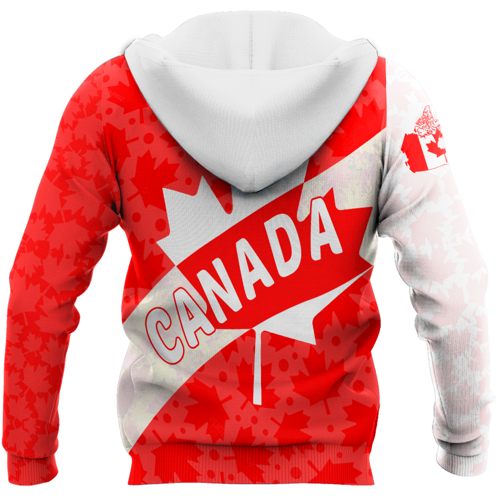 Canada All Over Print Hoodie Maple Leaf-Apparel-PL8386-Hoodie-S-Vibe Cosy™