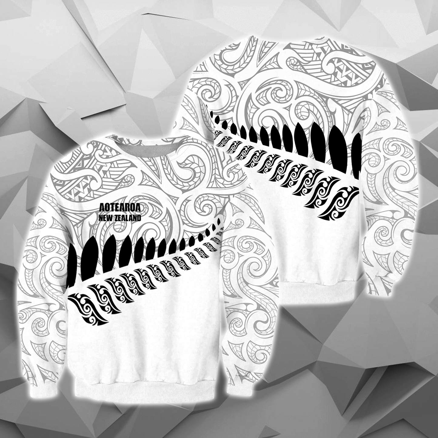 New Zealand Aotearoa Pullover Hoodie White Ver NVD-Apparel-Dung Van-Sweat Shirt-S-Vibe Cosy™