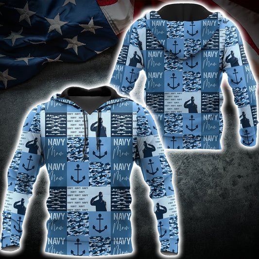 Navy Mom 3D All Over Printed Unisex Shirts