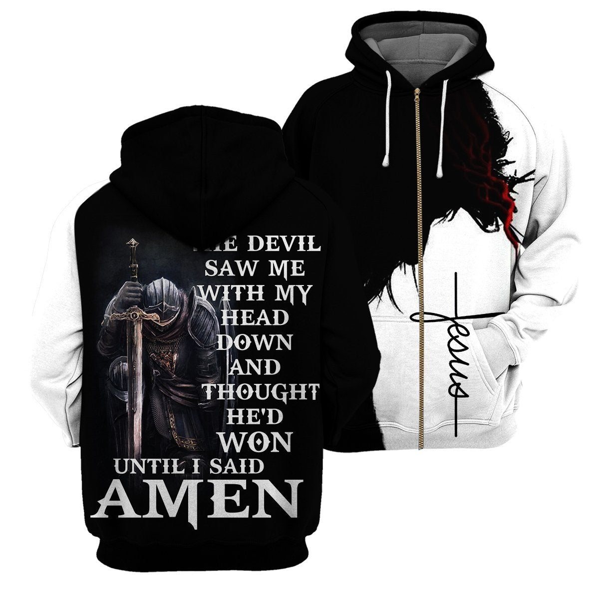 Knight Templar - 3D All Over Printed Shirt-Apparel-HP Arts-Zipper Hoodie-S-Vibe Cosy™
