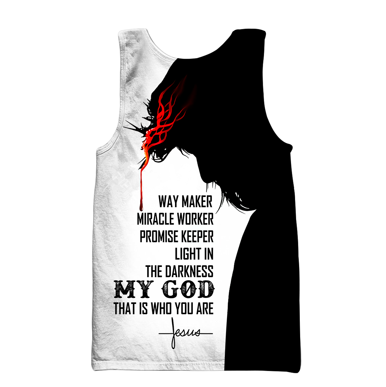 Way Maker Miracle Worker Promise Keeper Light In The Darkness-Apparel-HP Arts-Tank top-S-Vibe Cosy™