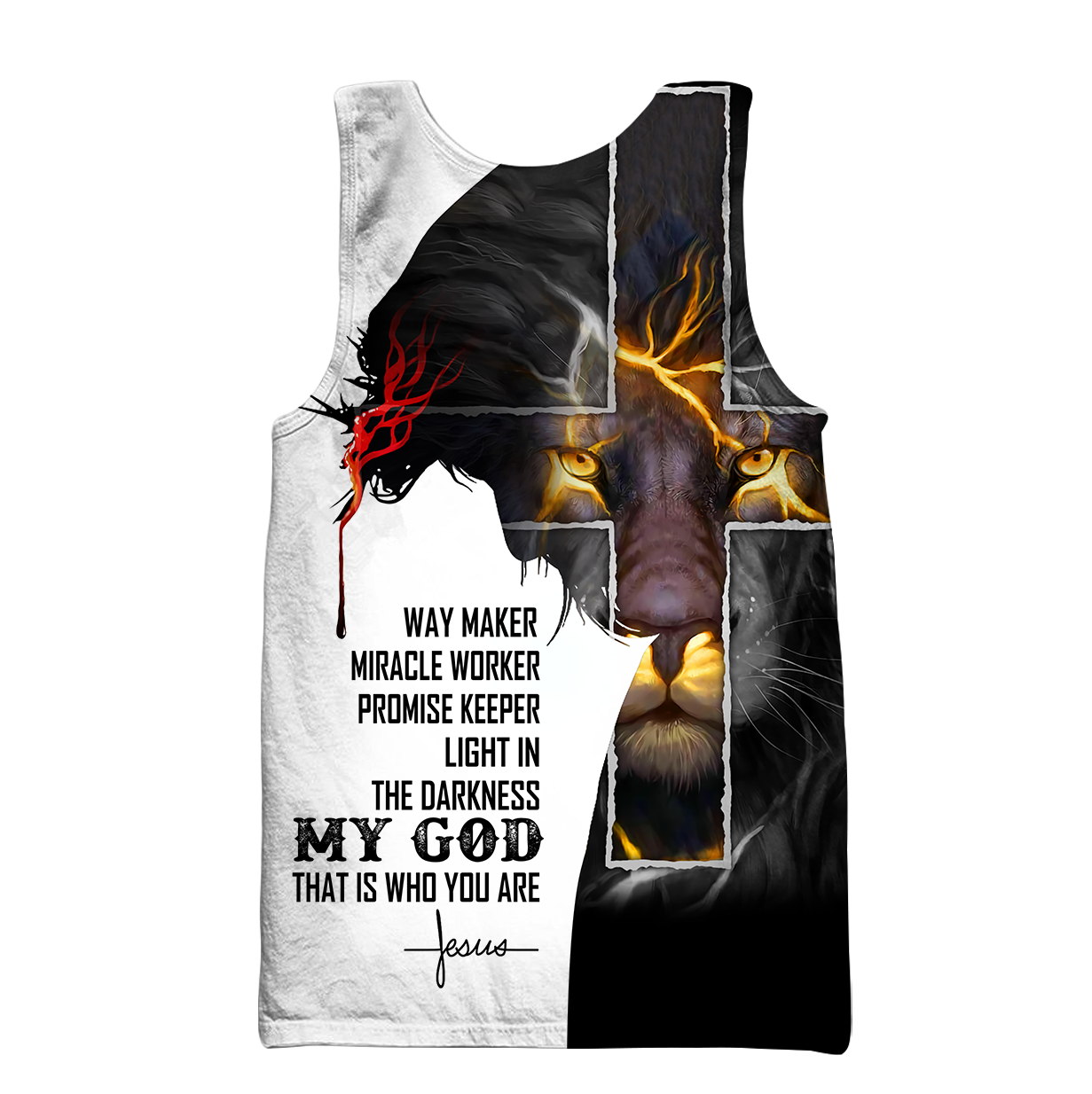 Easter Jesus - Way Maker Miracle Worker Promise Keeper Light In The Darkness-Apparel-HP Arts-Tank top-S-Vibe Cosy™