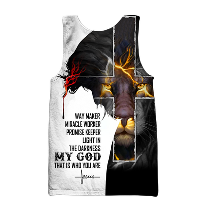 Easter Jesus - Way Maker Miracle Worker Promise Keeper Light In The Darkness-Apparel-HP Arts-Tank top-S-Vibe Cosy™