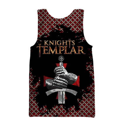 Knight templar 3D all over printed shirt and short for men and women