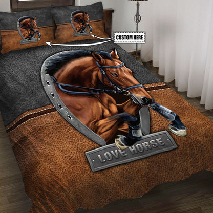 Customized Name Horse 3D All Over Printed Bedding Set
