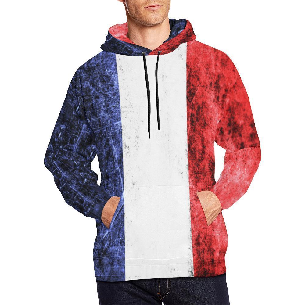 FRANCE FLAG ALL OVER PRINT Hoodie NNK 1305-Apparel-NNK-Hoodie-S-Vibe Cosy™