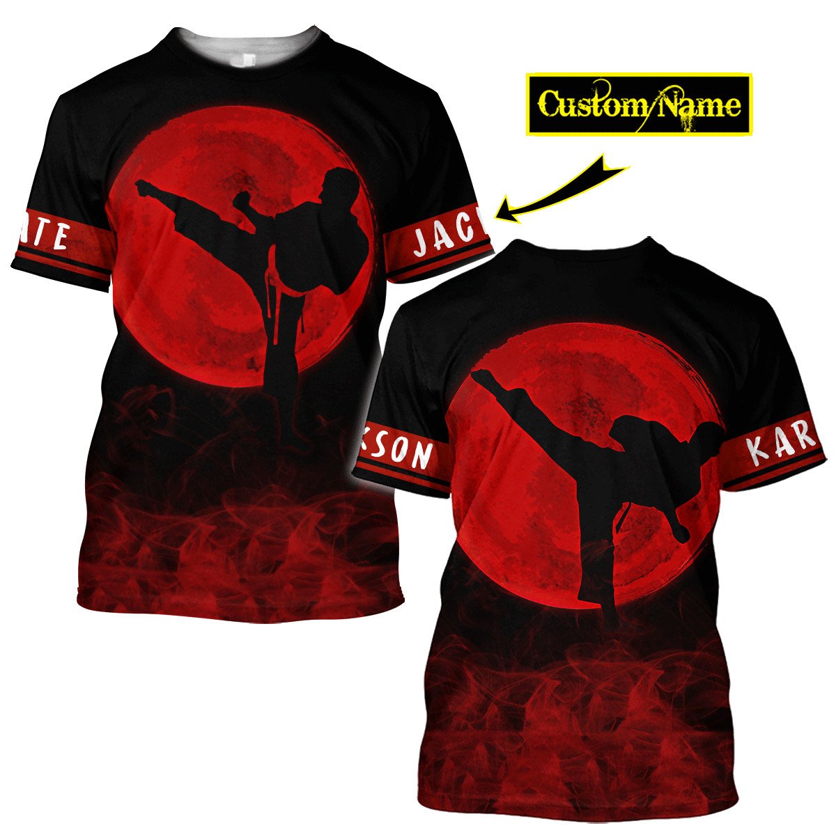 Customize Name Karate 3D All Over Printed Unisex Shirts