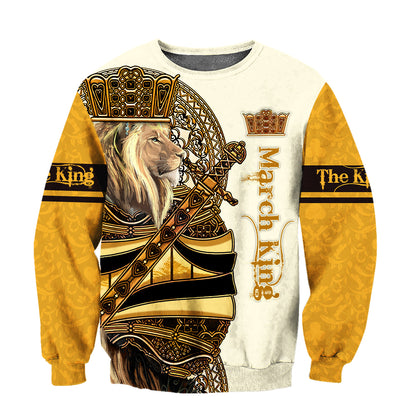 March King Lion 3D All Over Printed Unisex Shirts