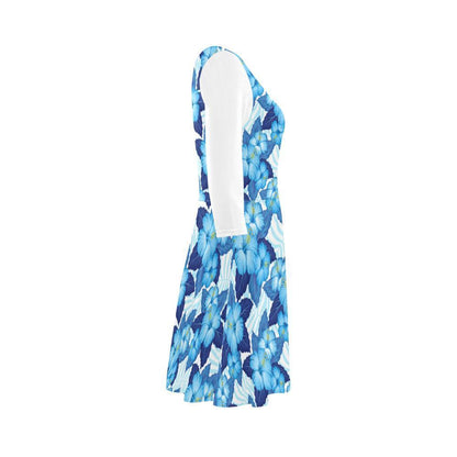 Hibiscus Sundress 05 - AH-SLEEVE SUNDRESSES-e-joyer-XS-White-Sundress-Vibe Cosy™