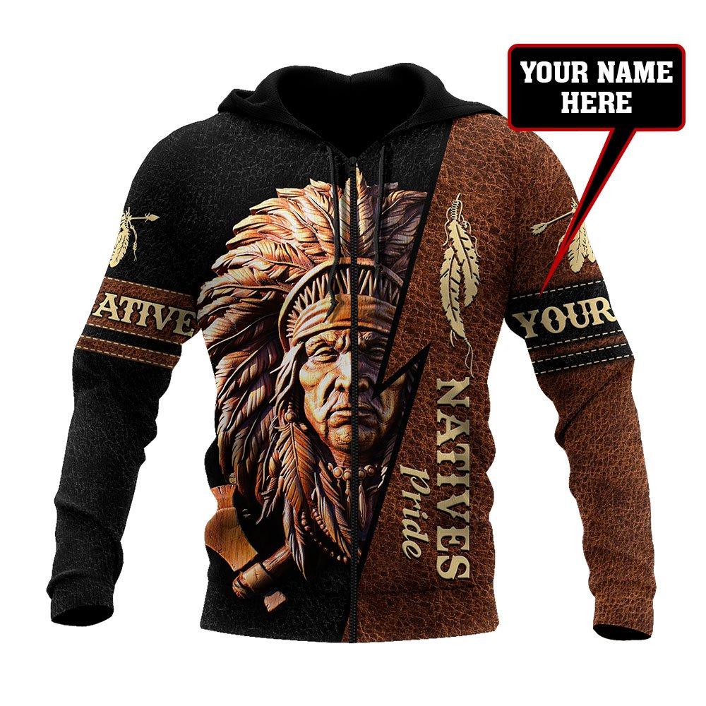 Customize Name Native American 3D All Over Printed Unisex Shirt